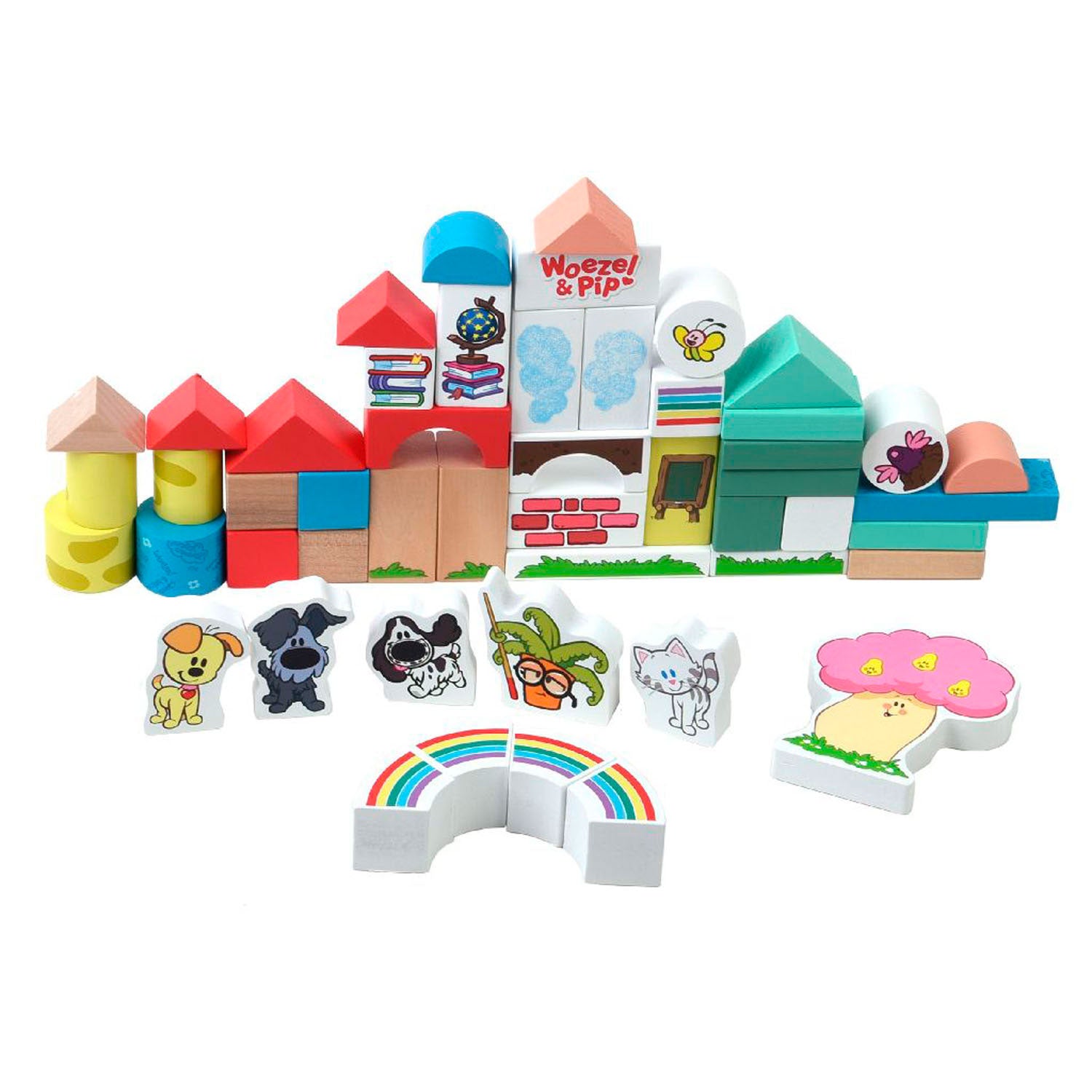 Rubo-Spielzeug Holzblöcke und Pip 45 cm 50-Stück