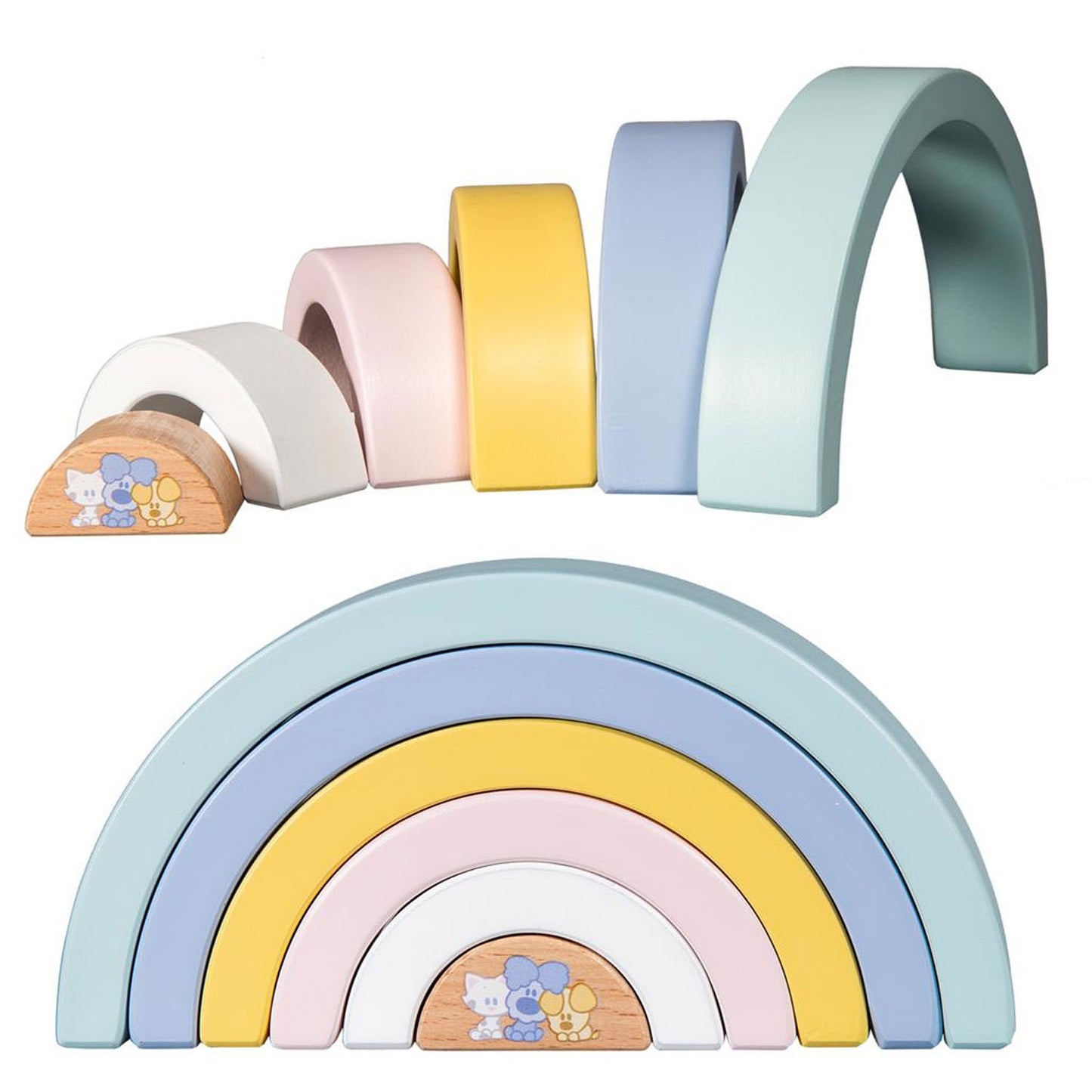 Rubo -Spielzeug und Pip -Baby -Regenbogen