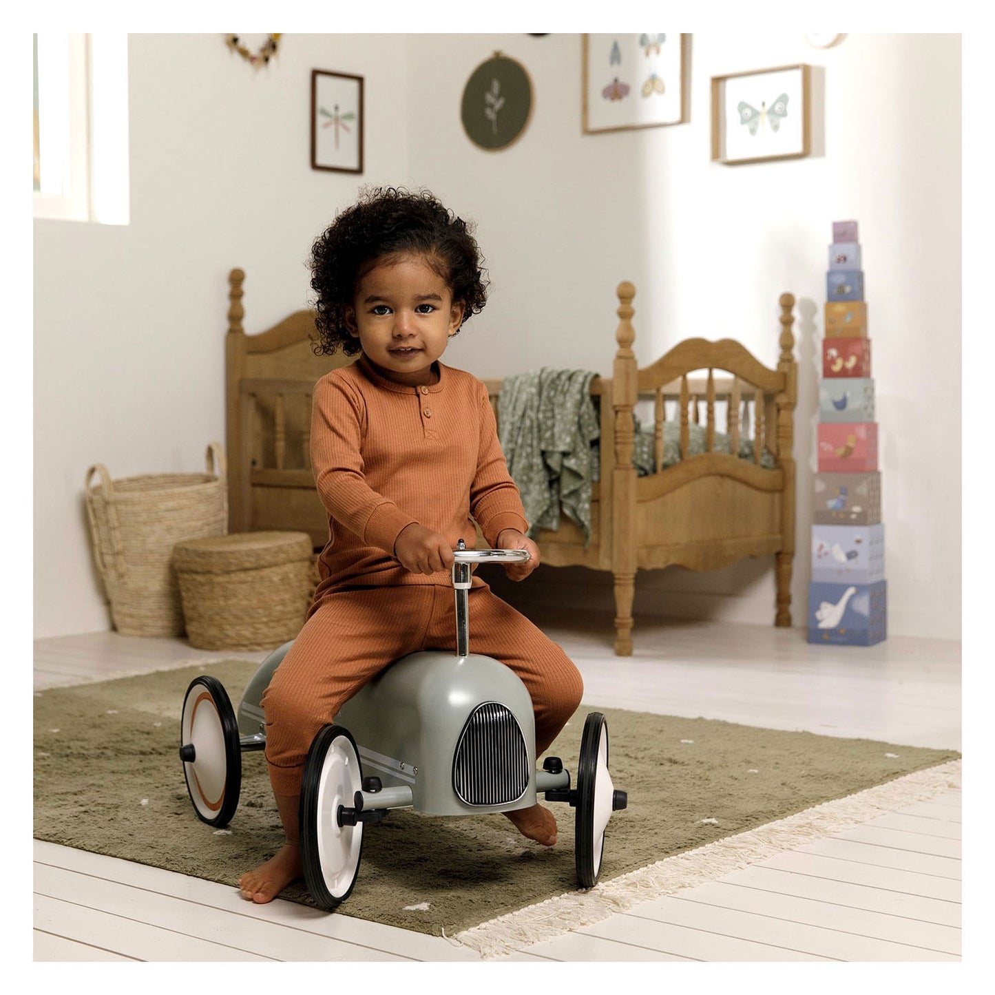 Little Dutch Retro Walking Car 75x40x40 cm Grün