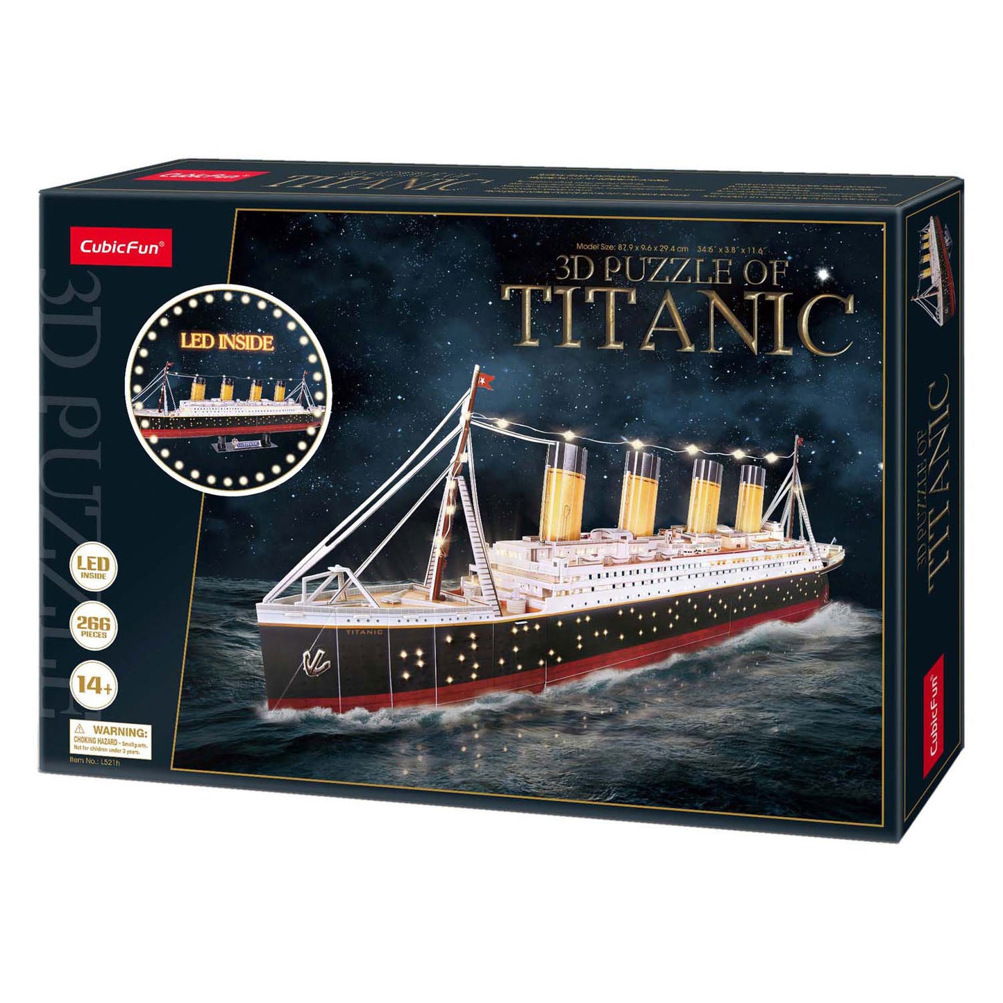 Kubikfun kubisch Spaß 3D -LED -Puzzel Titanic 266 Stücke