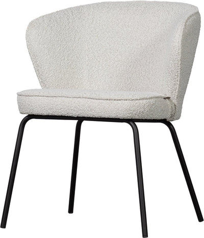 Woood Admit Esszimmerstuhl – Bouclé – Naturweiß – 77 x 60 x 59 cm