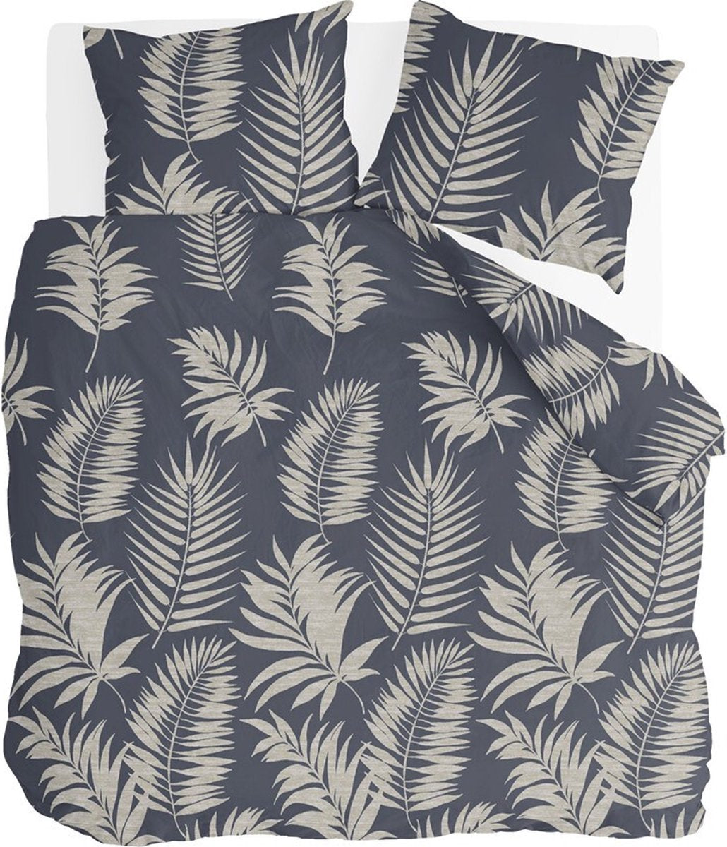 Byrklund Bettbezug hübsche Palme – 240 x 220 – 100 % Baumwolle – Graublau