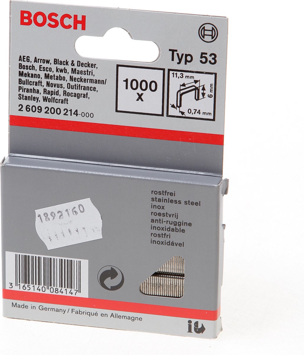 Bosch - nicht mit Feindraht Typ 53 11,4 x 0,74 x 6 mm