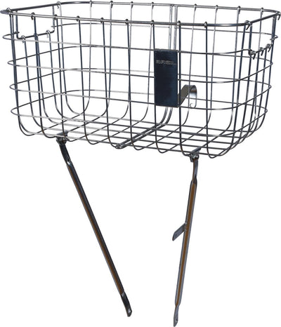 Basil Robin - Fahrradkorb - vorne - silber