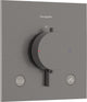 Hansgrohe Ecostat Comfort E – Einbauthermostat – Ecostat-Thermostat – Sicherheitskombination EN1717 – 2 Funktionen – Chrom schwarz gebürstet