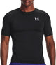 Under Armour UA HG Armour Comp SS-BLK Herren-Sportshirt – Schwarz – Weiß