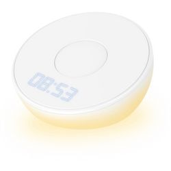 Qi-Wireless-Ladegerät mit Wecker xlayer hellweiß
