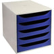 Kommode Bürodepot 5 Schubladen graublau