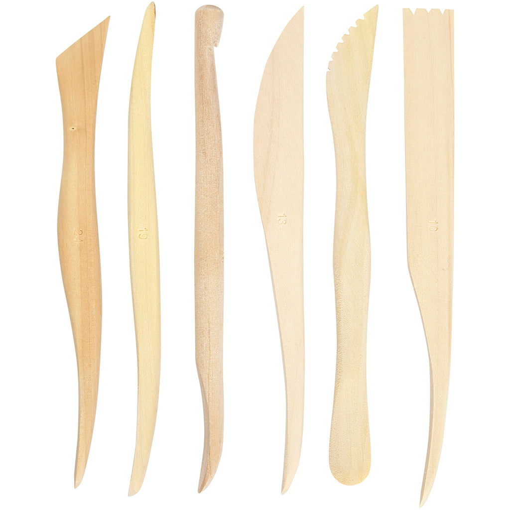Creativ Company Modeling Tool Set Wood, 6dlg.