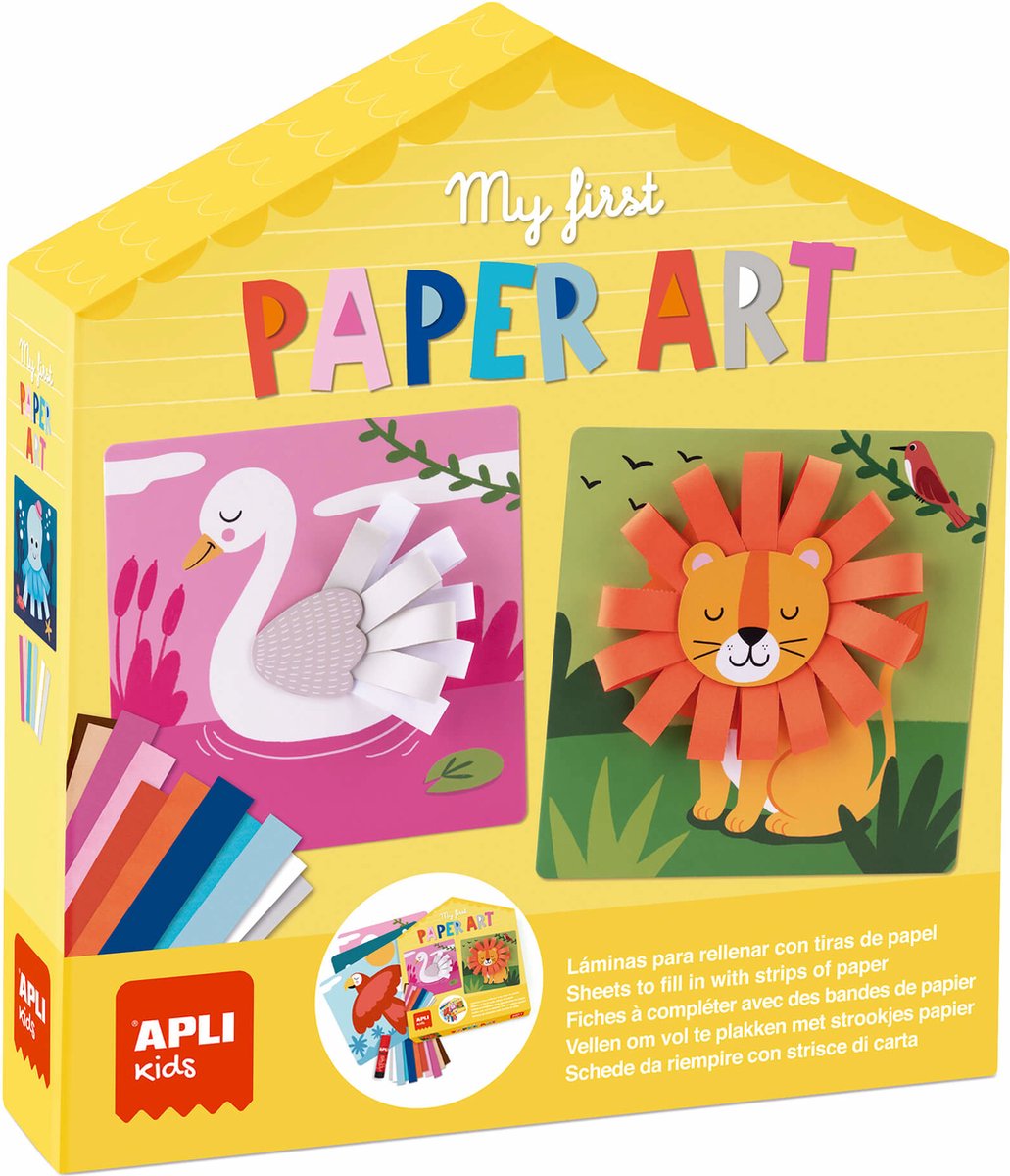 Apli Kids Apli – meine erste Papierkunst (6 Karten und Papier und Kleber