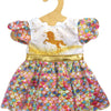Puppenkleid Einhorn Goldy, 28-35 cm