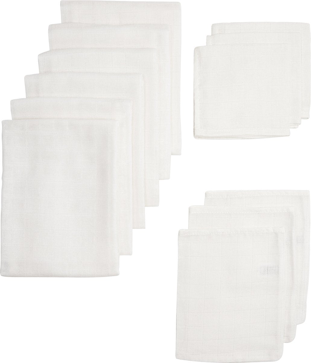 Meyco Baby Uni Starterset - 12er-Pack - Hydrofiel - Weiß