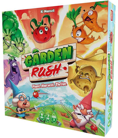 Asmodee Brettspiel Garden Rush – strategisches Legespiel für 2 Spieler.
