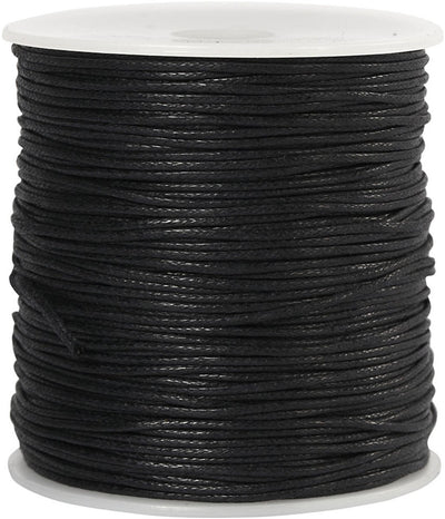 Kreativfirma Baumwollkabel, Dicke 1 mm, schwarz, 100 m 1 Box