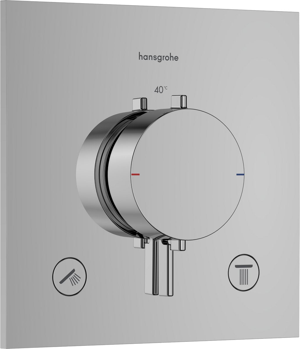 Hansgrohe Ecostat Comfort E - Einbauthermostat - 2 Funktionen - Dusche - Chrom