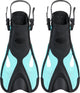 Atlantis-Delphin - Flossen - Flossen - verstellbarer Fersenriemen - zum Schwimmen und Schnorcheln - Kinder - Schwarz Türkis - 30-36