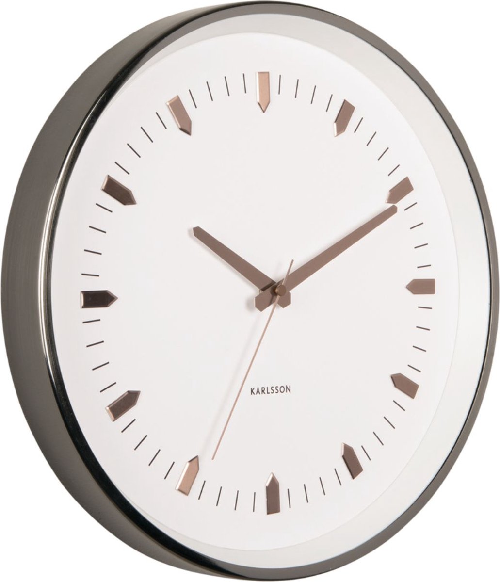 Karlsson Wanduhr Pfeilstäbe - grau - ø35cm - moderne Wanduhr