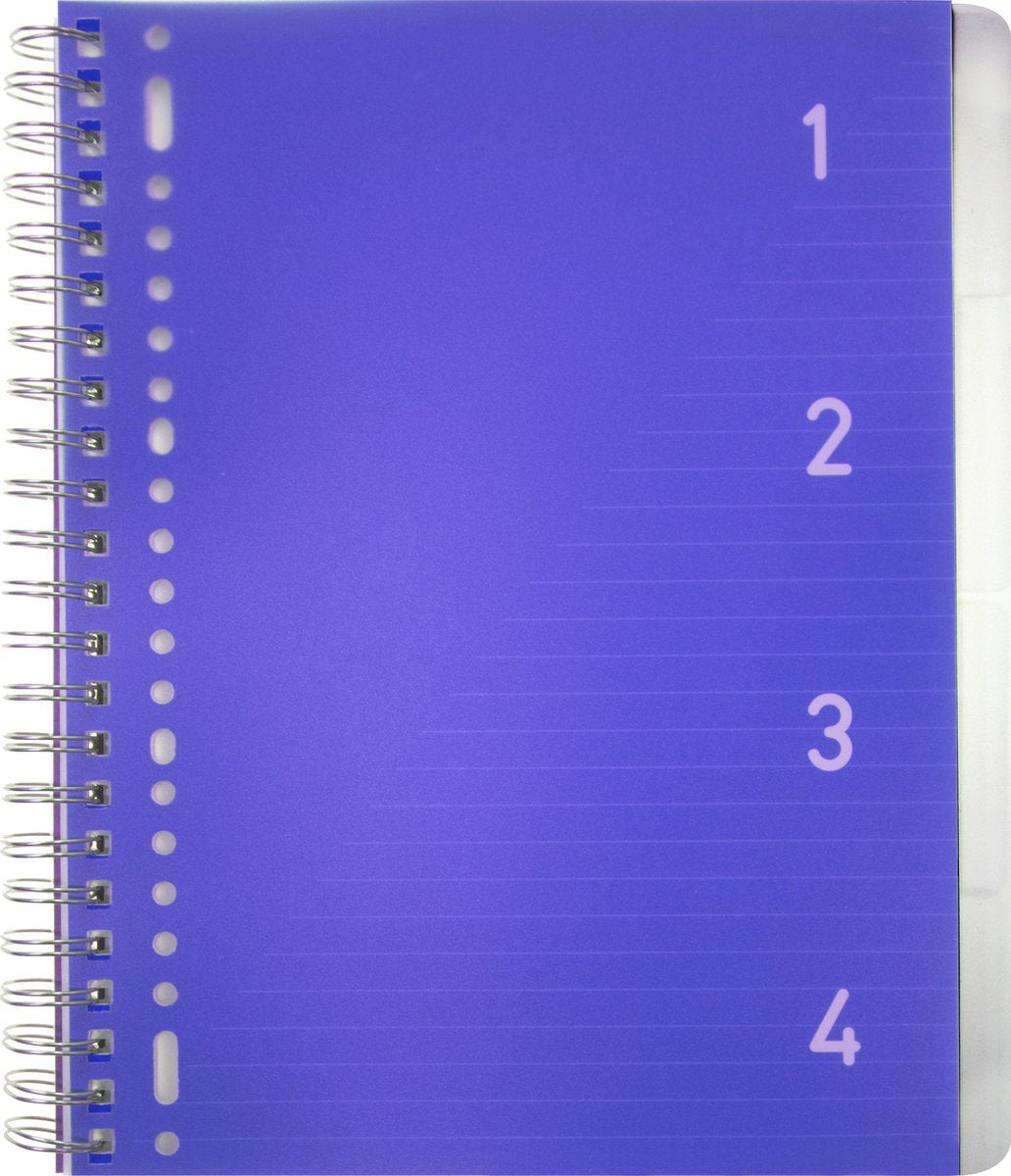 Kangaro 4-in-1-Block – A4 – liniert – 200 Seiten – 80 Gramm – blau – 4 Stück – k-58380-4