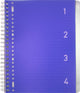 Kangaro 4-in-1-Block – A4 – liniert – 200 Seiten – 80 Gramm – blau – 4 Stück – k-58380-4
