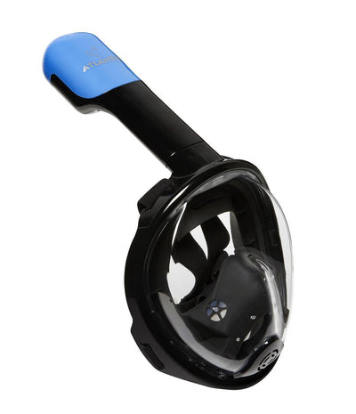 Atlantis Schnorchelmaske - Taucherbrille - Schnorchel - Schnorchelset - Vollgesichtsmaske - Kinder - Schwarz Blau - XS