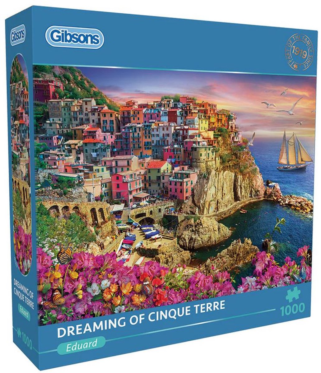 Gibsons – Dreaming of Cinque Terre (von Eduard) – 1000 Teile 68×49cm (B×H) – Puzzle für Erwachsene