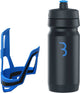 BBB Cycling Dualcage – leichter Flaschenhalter mit schwarzer Flasche – 550 ml – blau – Rennrad Mountainbike – Trinkflaschenhalter Fahrrad – BBC-39C