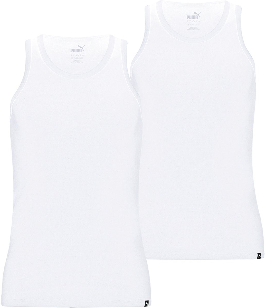 Puma Herren-Alltagsshirt – Weiß – L – 2 Paar