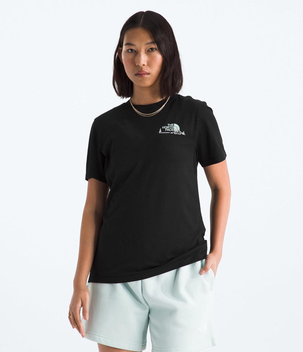 The North Face W Monte Regular Kurzarm-T-Shirt für Damen im Freien – TNF Black