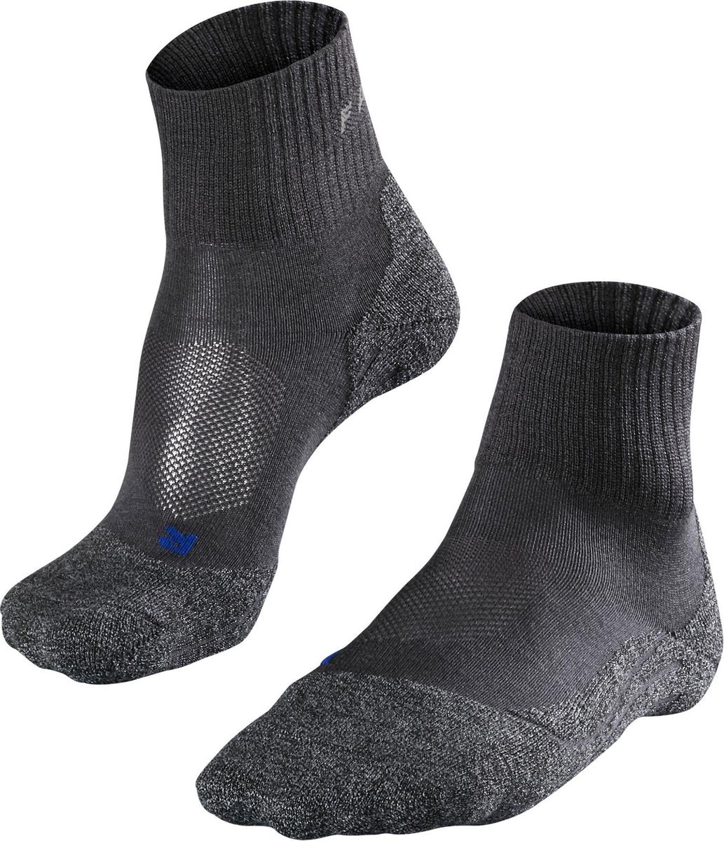 Falke TK2 Cool Short Anti-Blister Wandersocken aus dickem Lyocell-Funktionsmaterial Damen Grau – Größe 35-36