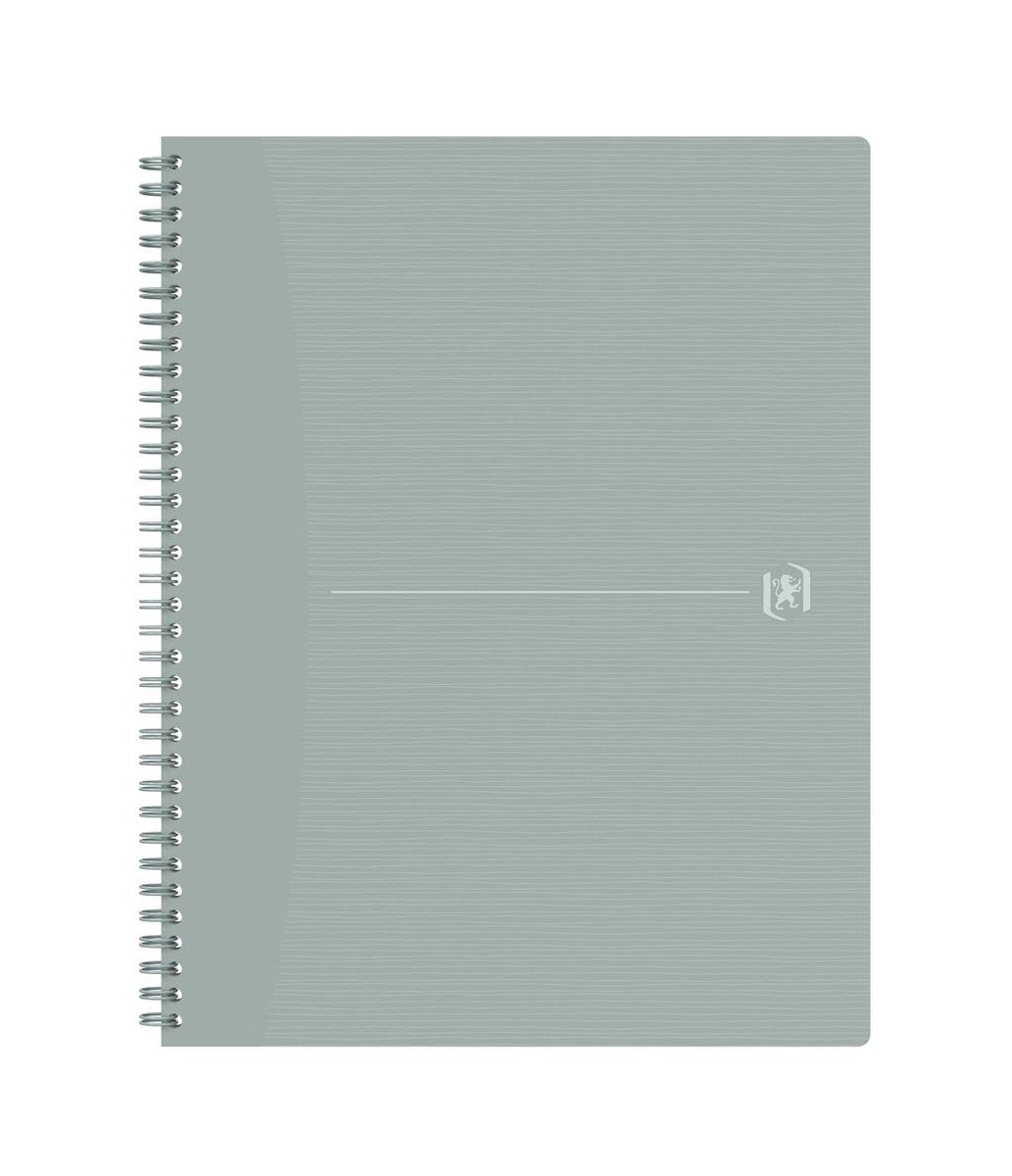 Oxford Origins – nachhaltiges Notizbuch – A4+ – kariert 5 mm – 70 Blatt – Grau