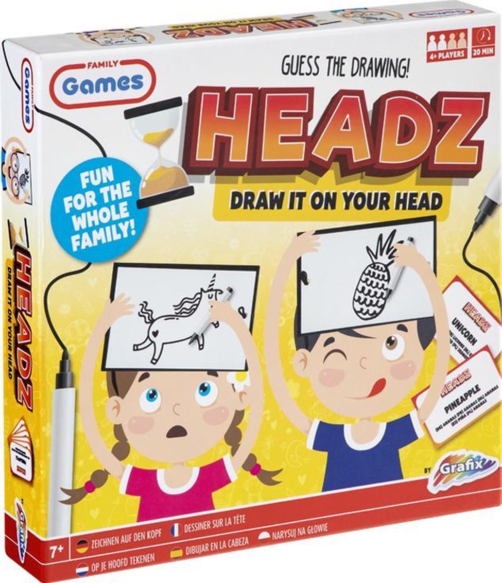 Grafix-Brettspiel | headz | Zeichenfähigkeiten | ra ra was soll ich unterschreiben? | 30 Sekunden