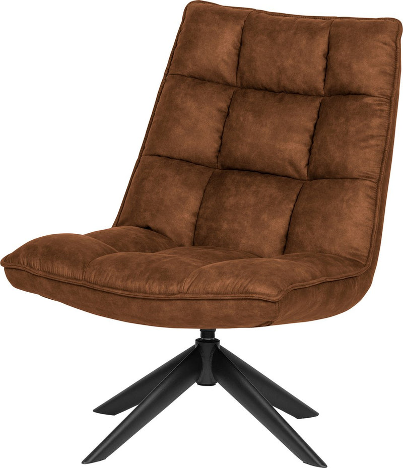 Woood Jouke Drehsessel - Kunstleder - Cognac - 97x70x85