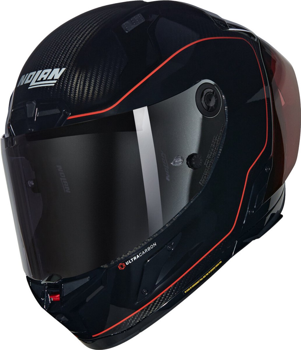Nolan X-804 RS Asso di Picche 342 Carbon Black Red Glossy Integralhelm – Größe XL – Helm