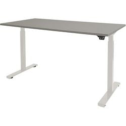 Sitz-Steh-Schreibtisch Schavenburg Dextro Plus Duo T-Fuß grau