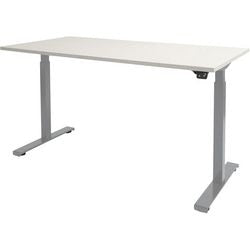 Sitz-Steh-Schreibtisch Schavenburg Dextro Basic T-Gestell lindgrün