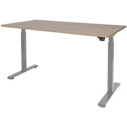 Sitz-Steh-Schreibtisch Schavenburg Dextro Basic T-Fuß Havanna Kirsche