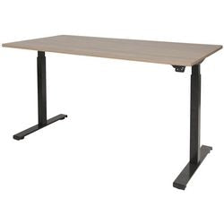 Sitz-Steh-Schreibtisch Schavenburg Dextro Basic T-Fuß Havanna Kirsche