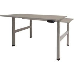 Sitz-Steh-Schreibtisch Schavenburg Dextro Basic T-Fuß grau