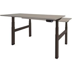 Sitz-Steh-Schreibtisch Schavenburg Dextro Basic T-Fuß grau