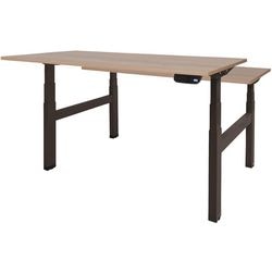 Sitz-Steh-Schreibtisch Schavenburg Dextro Plus Duo T-Fuß Havanna Kirsche