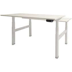 Sitz-Steh-Schreibtisch Schavenburg Dextro Plus Duo T-Fuß Lindberg Eiche