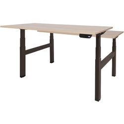 Sitz-Steh-Schreibtisch Schavenburg Dextro Plus Duo T-Fuß Lindberg Eiche