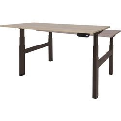 Sitz-Steh-Schreibtisch Schavenburg Dextro Basic T-Fuß Robson Oak