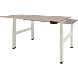 Sitz-Steh-Schreibtisch Schavenburg Dextro Basic T-Fuß Robson Oak