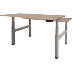 Sitz-Steh-Schreibtisch Schavenburg Dextro Plus Duo T-Fuß Havanna Kirsche