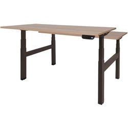 Sitz-Steh-Schreibtisch Schavenburg Dextro Plus Duo T-Fuß Havanna Kirsche