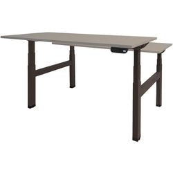 Sitz-Steh-Schreibtisch Schavenburg Dextro Plus Duo T-Fuß grau