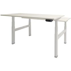 Sitz-Steh-Schreibtisch Schavenburg Dextro Plus Duo T-Fuß Lindberg Eiche