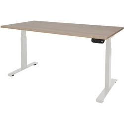 Sitz-Steh-Schreibtisch Schavenburg Dextro Basic T-Fuß Havanna Kirsche
