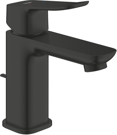 Grohe Dice Waschtischmischer – S-Größe – wassersparend – inklusive Ablaufgarnitur – mattschwarz